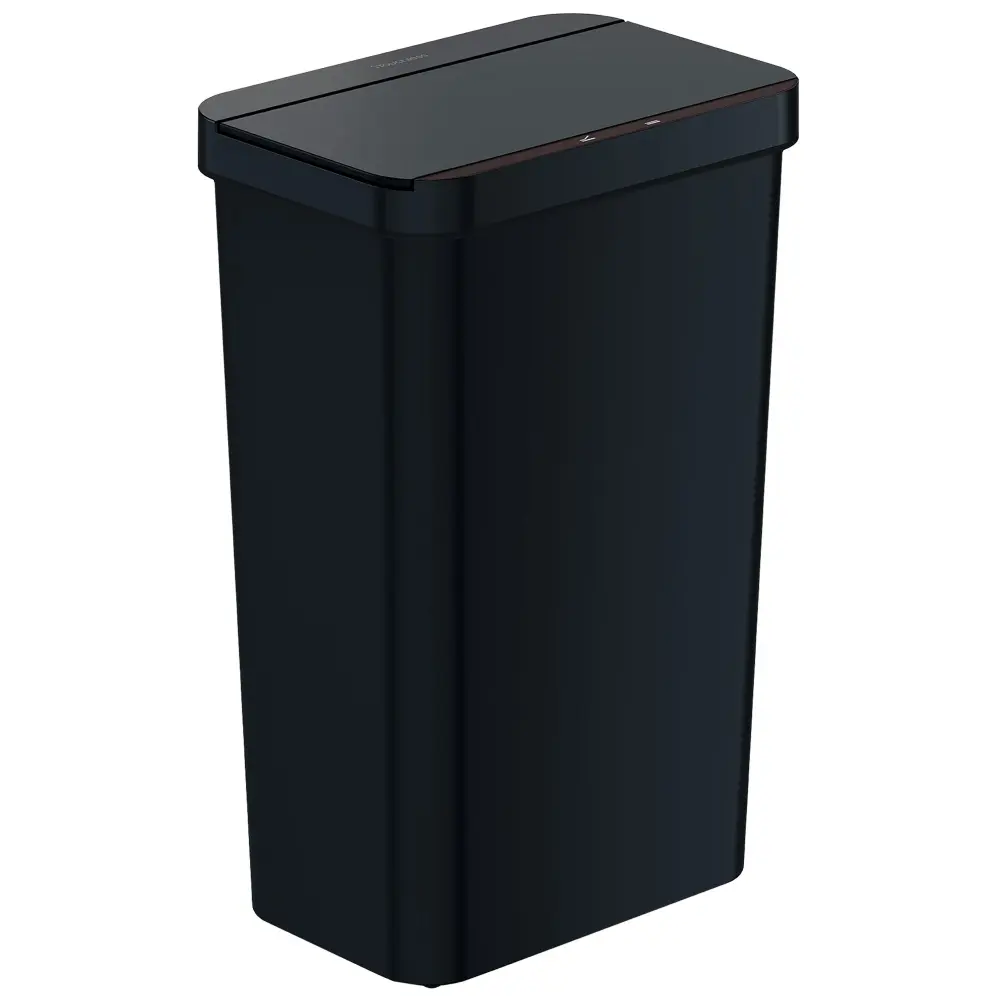 50 Liter / 13.2 Gallon Prime Black Polycarbonate Sensor Kitchen Trash Can