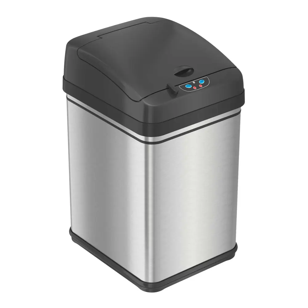 30 Liter / 8 Gallon Rust-resistant Steel Pet-Proof Sensor Kitchen Trash Can Wheels and AbsorbX Odor Filter Odor Control