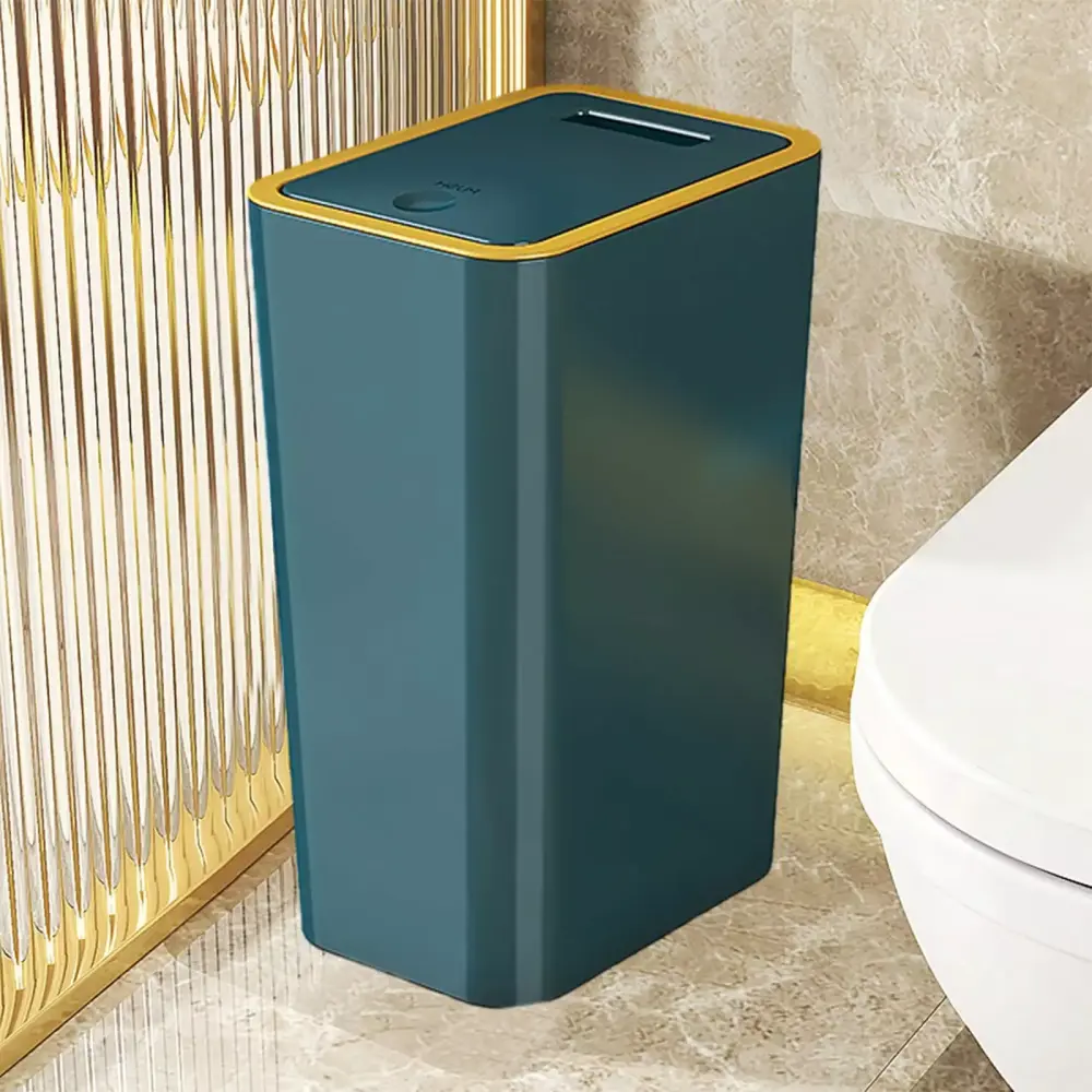 Blateno 2.6 Gallon Pop-up Lid Trash Can - Deodorant Waste Bin Toilet Office Bedroom Living Room