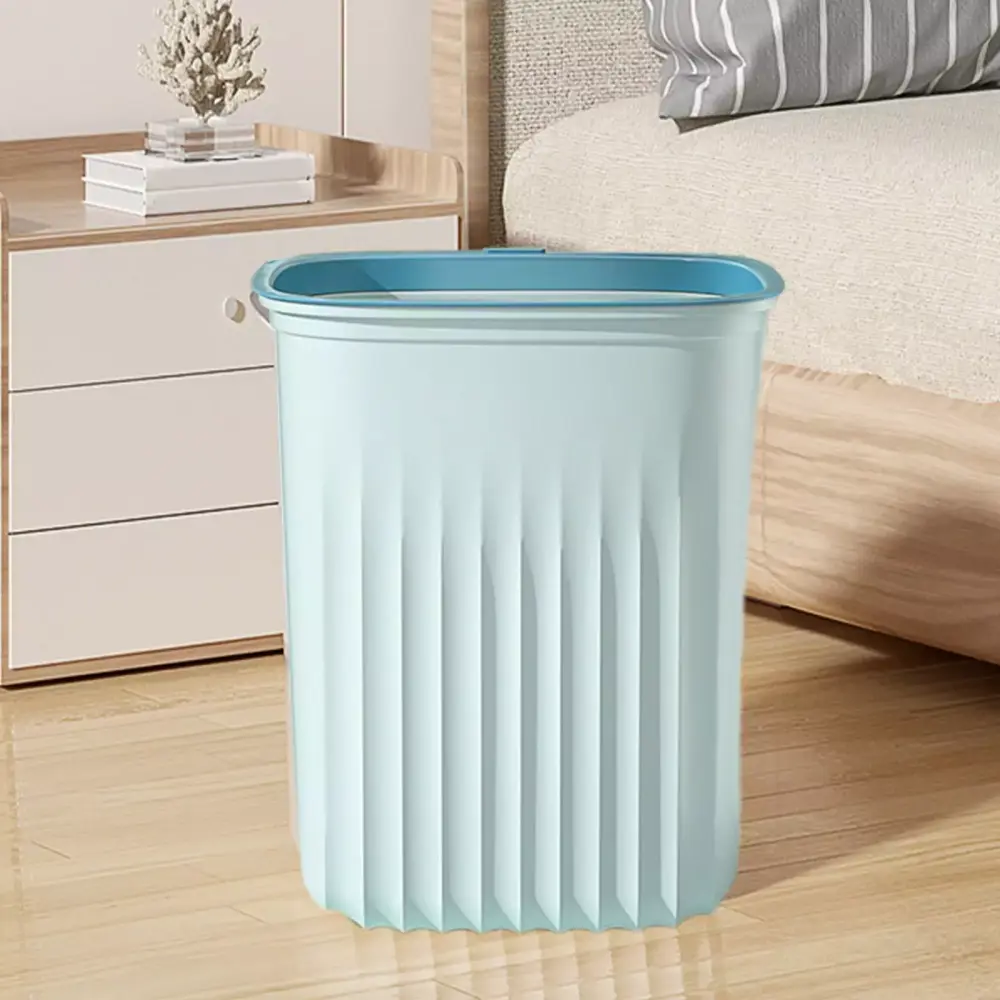 Bxaolu Household Waste Bin Press Ring Small Trash Can Home Office Under Desk Stackable