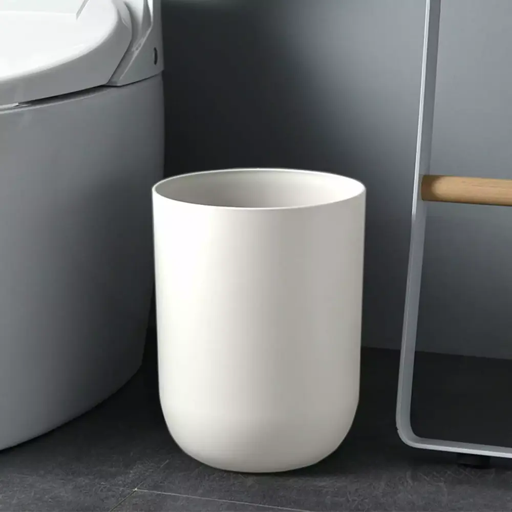 JOGZMZ Non-contact Bathroom Trash Can - Large Capacity Round Thickened Living Room Garbage Bin