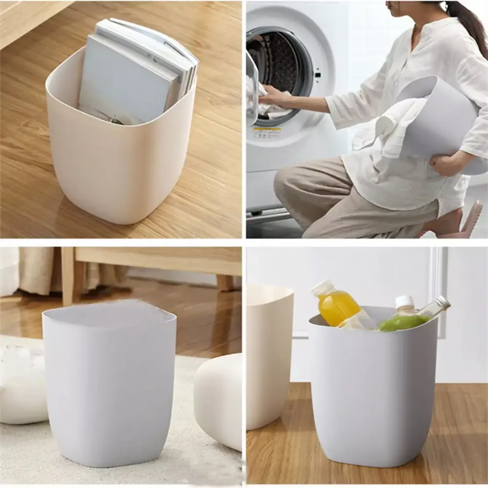 RFUGUG Slim Cute Plastic Small Trash Can Bedroom Living Room Kitchen Office Dorm Bathroom