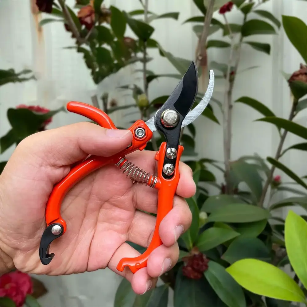 WZHXIN Travel Stainless Steel Pruning Shears - Compact Gardening Scissors Fruit Tree Flower Grafting