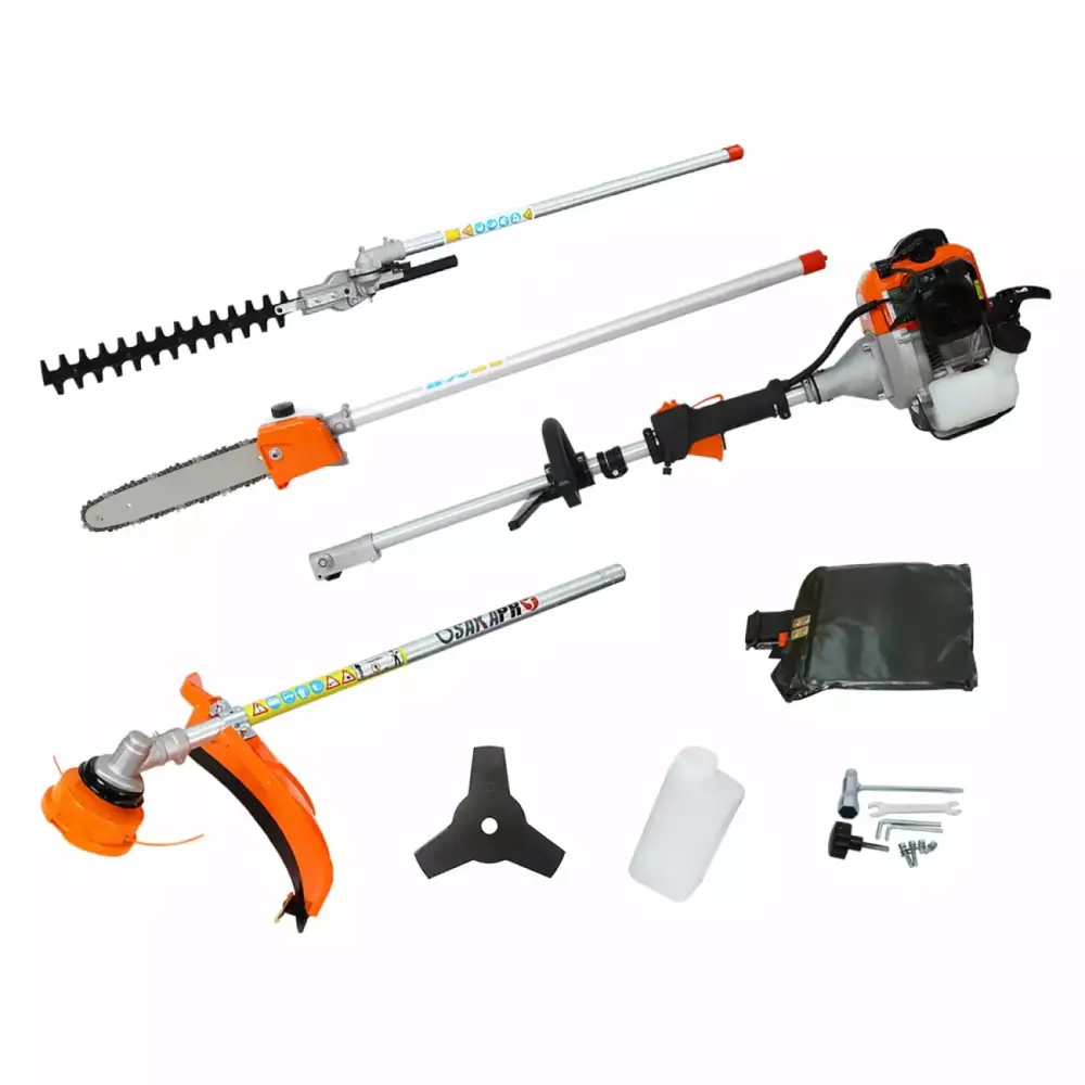4--1 Multi-Practical Trimming Tool 56CC 2-Cycle Gas Garden Tool System Pole Saw Hedge Trimmer Grass Trimmer Brush Cutter 4