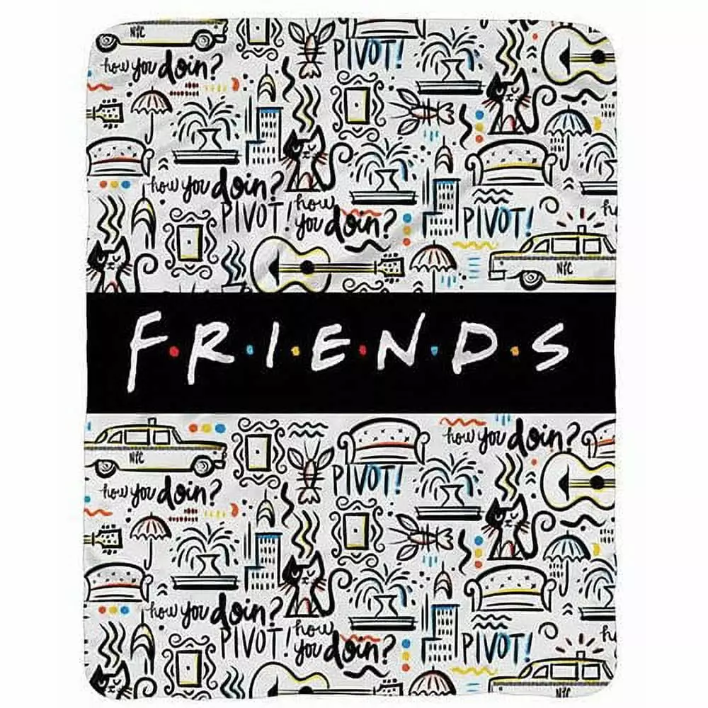 Friends Fleece Throw Blanket 45x60 Licensed