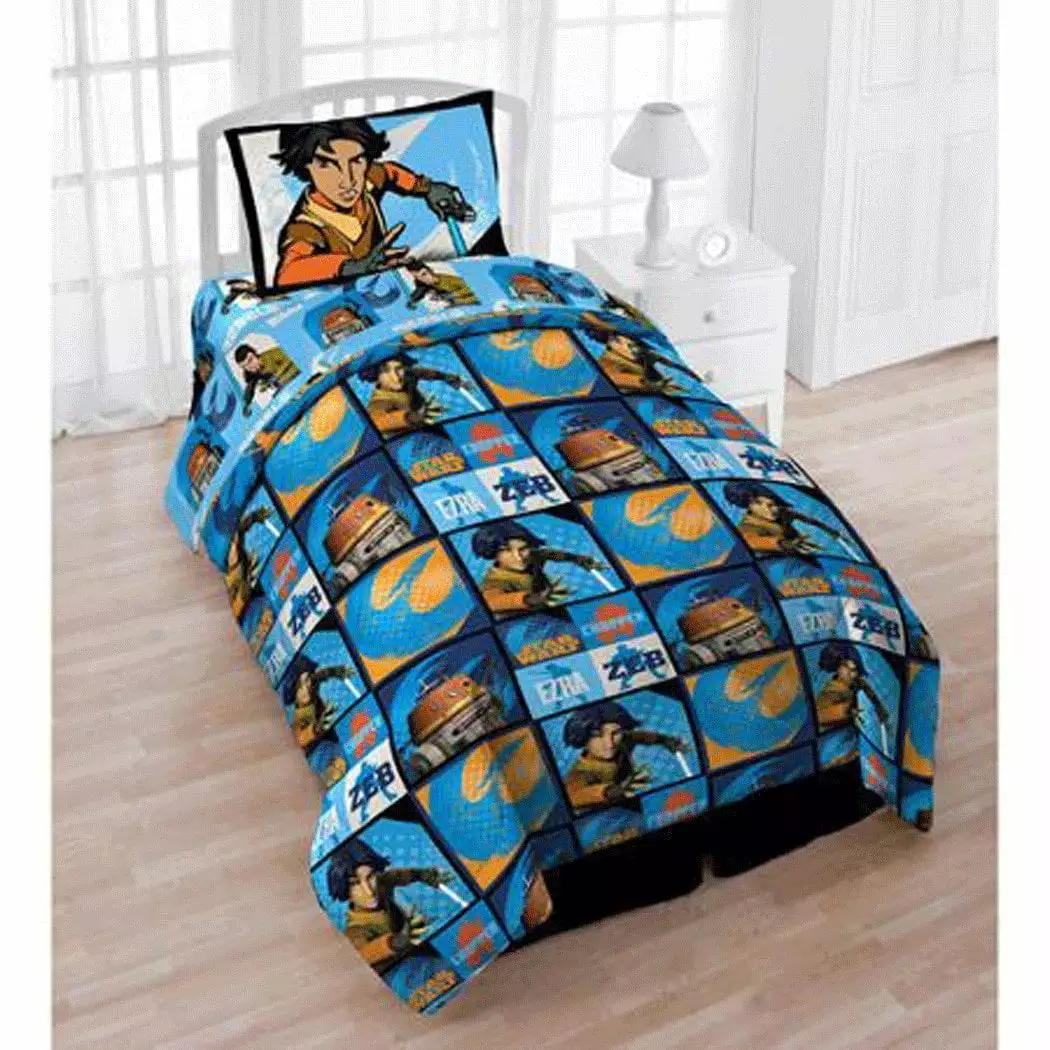 Star Wars 4 Piece Twin Bedding Set Bonus Tote Disney