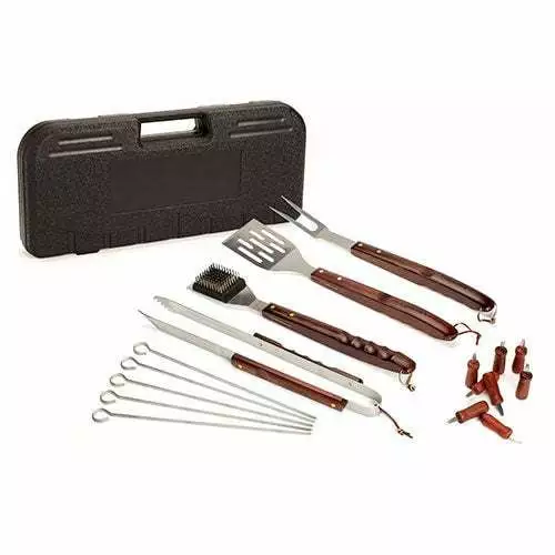 Luxury Wood Handle Grill Utensil Set Professional Grilling Koschuta