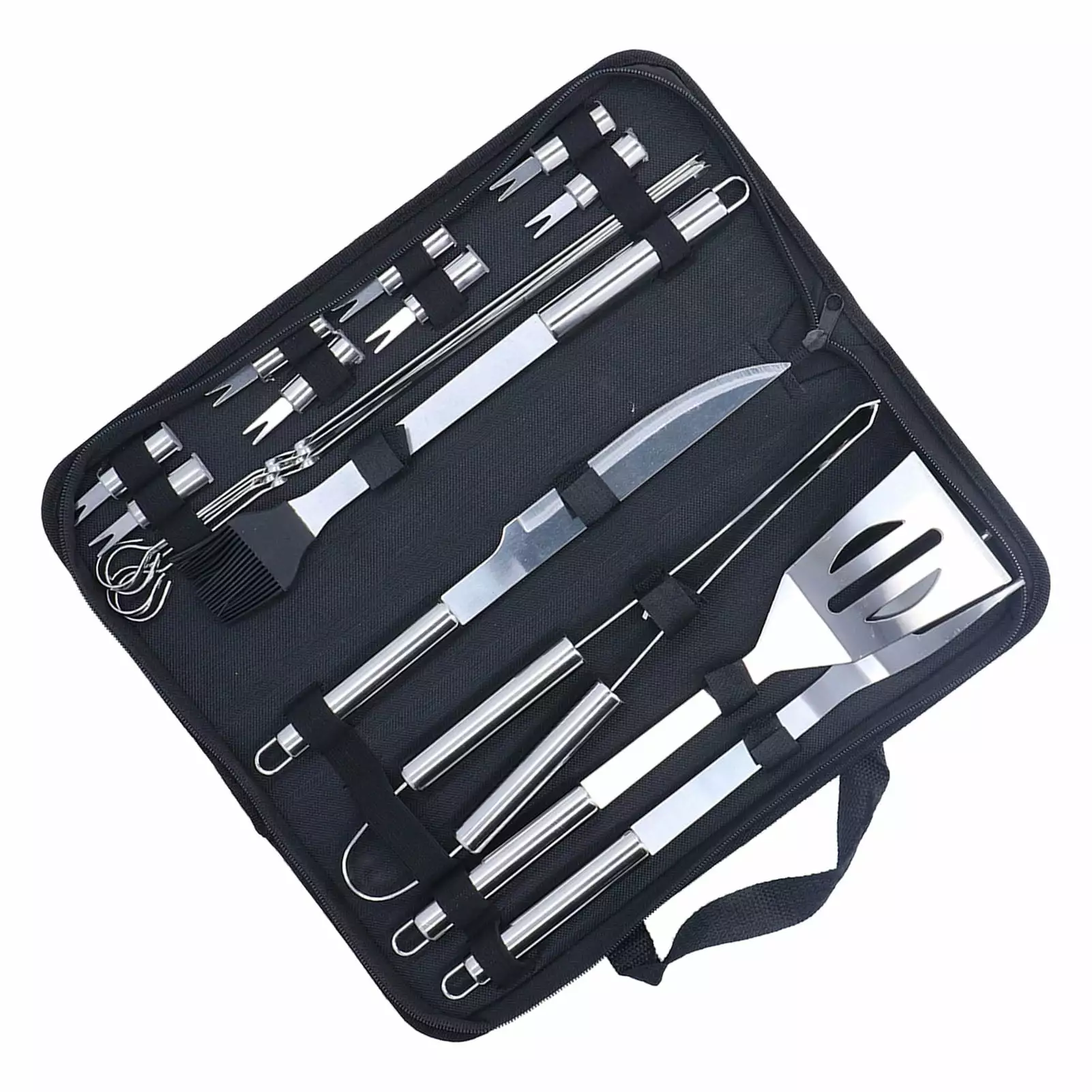 2024 18pc Stainless Steel BBQ Utensil Set Camping and Grilling zhenyamingshangmao