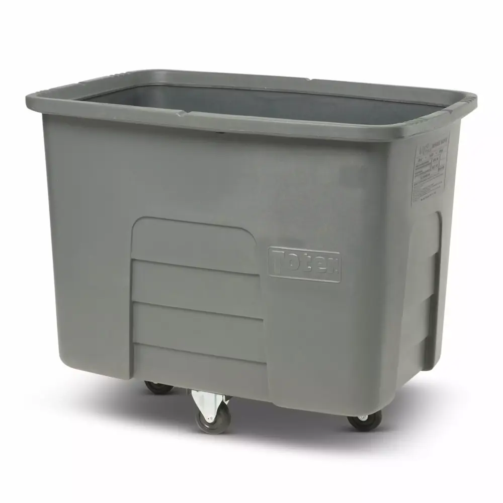 Toter 16 Cubic Feet 500 lbs Capacity Heavy Duty Manual Cube Truck Industrial Gray