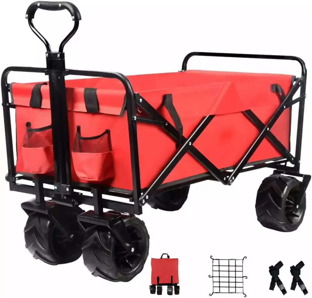 Multi-functional Outdoor Utility Cart Collapsible Design Easy Storage None