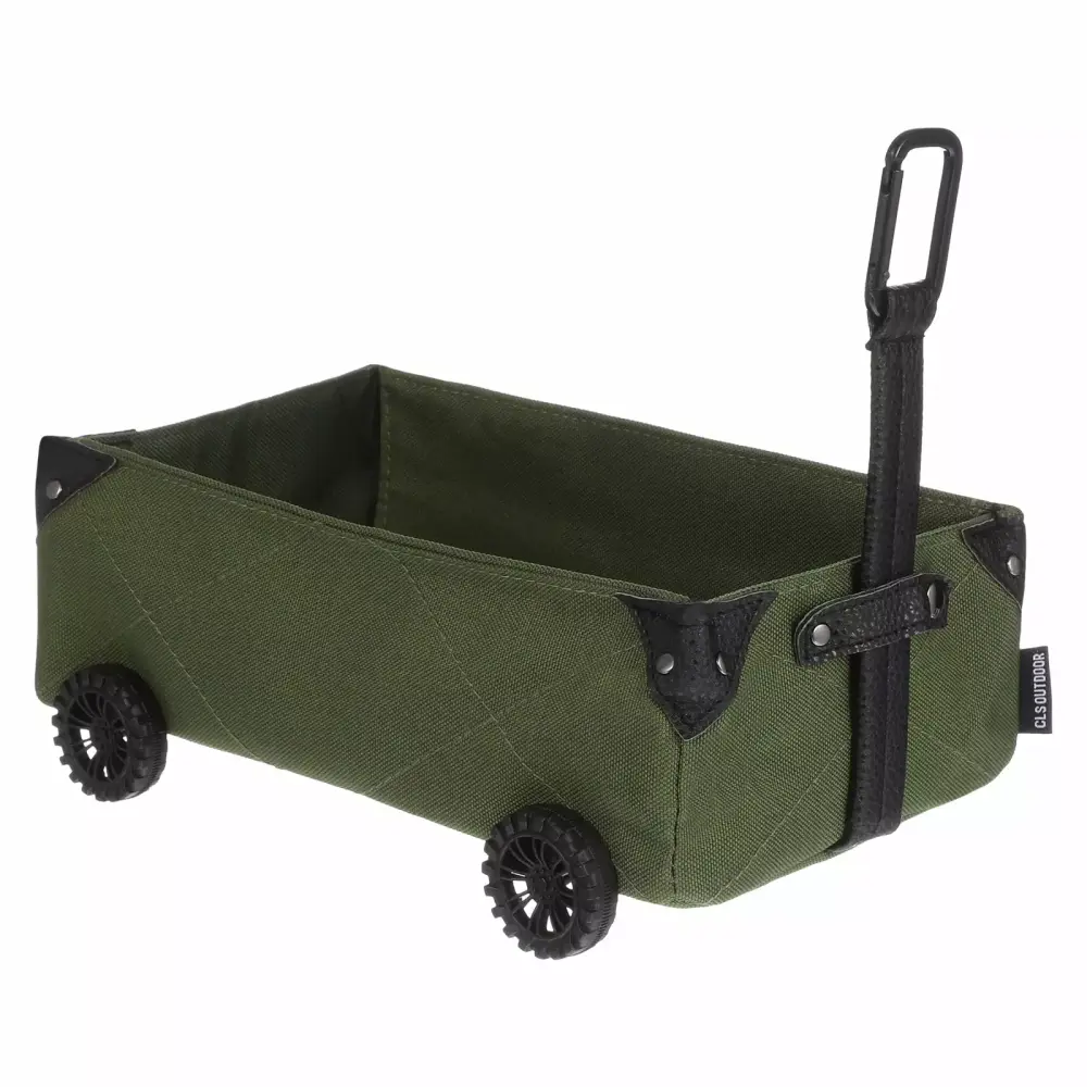 Zonh Folding Cart Tissue Box Wheels Handle Outdoor Utility Wagon 26x16x10cm