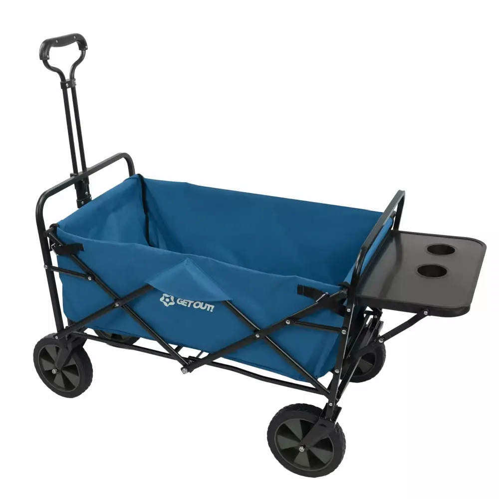 Get Out Wagon Cart Navy Blue Dual-Use Utility Wagon Table and Handle