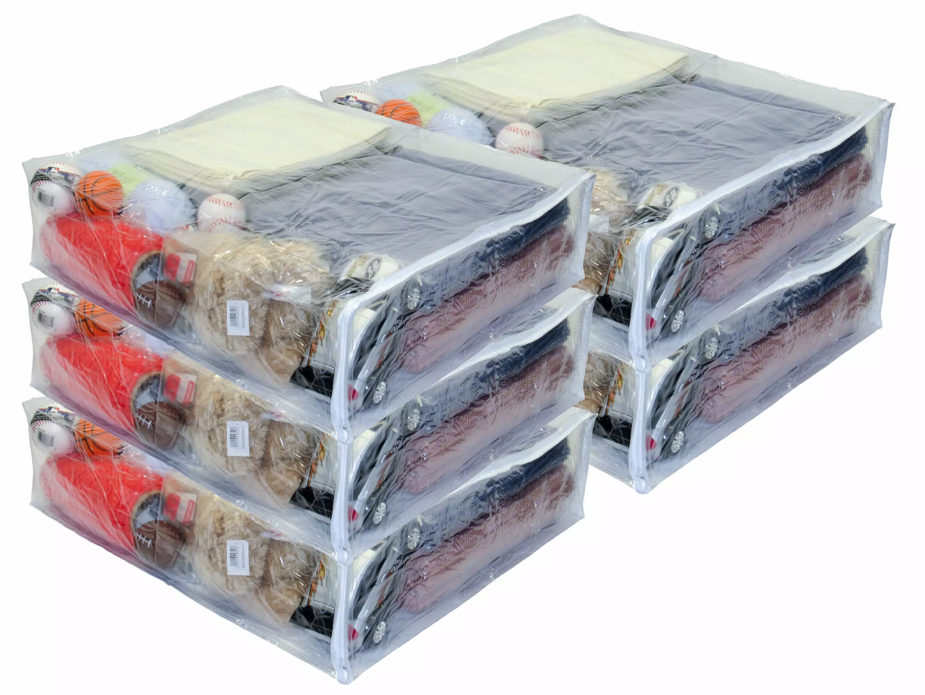 5-Pack Jumbo Heavy Duty Vinyl Zippered Storage Bags Clear 20 x 23 x 6 Blankets Bedding Oreh Homewares