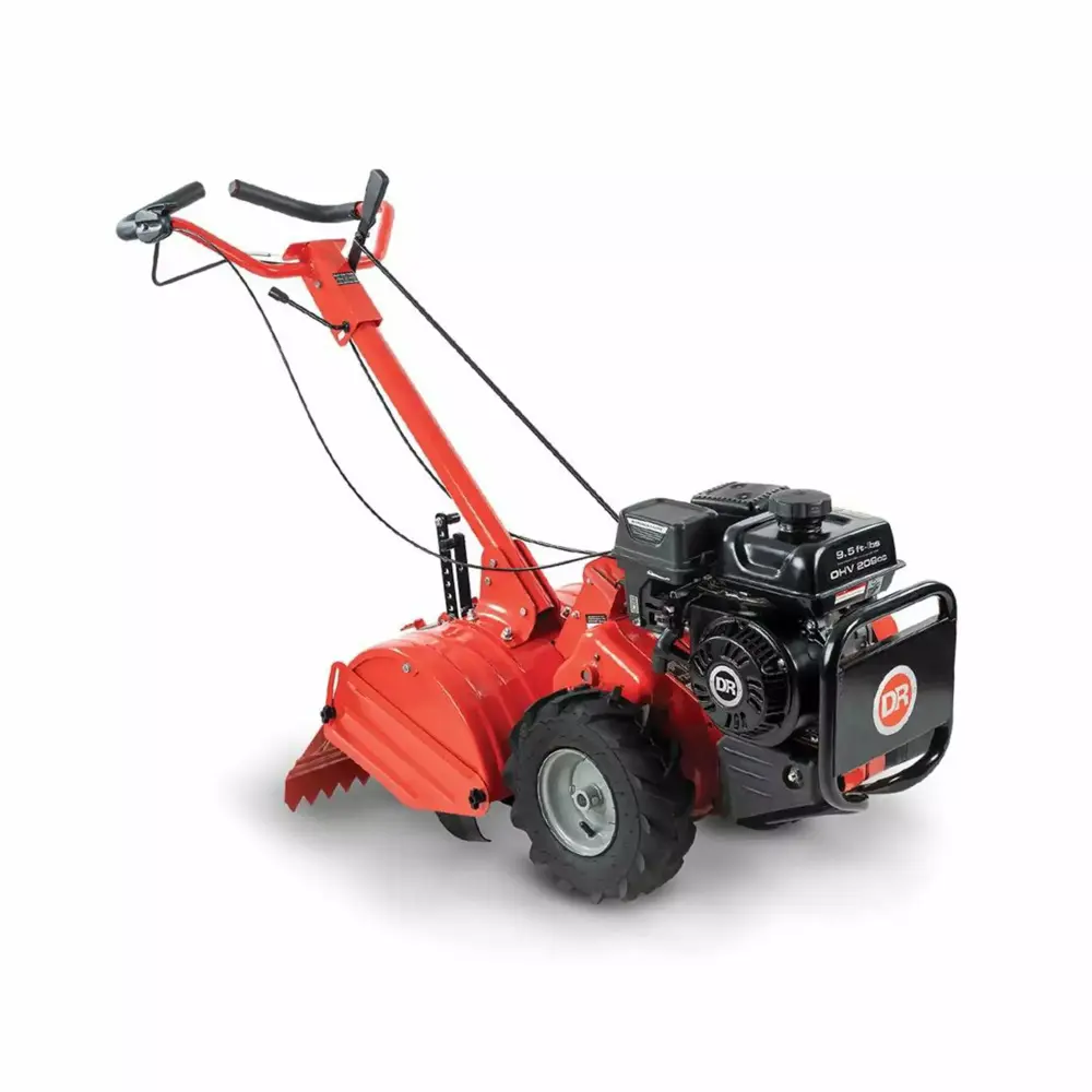 DR 11 Inch Rear Tine Walk Behind Tiller Counter Rotating Tines Orange Efficient Soil Cultivation 1