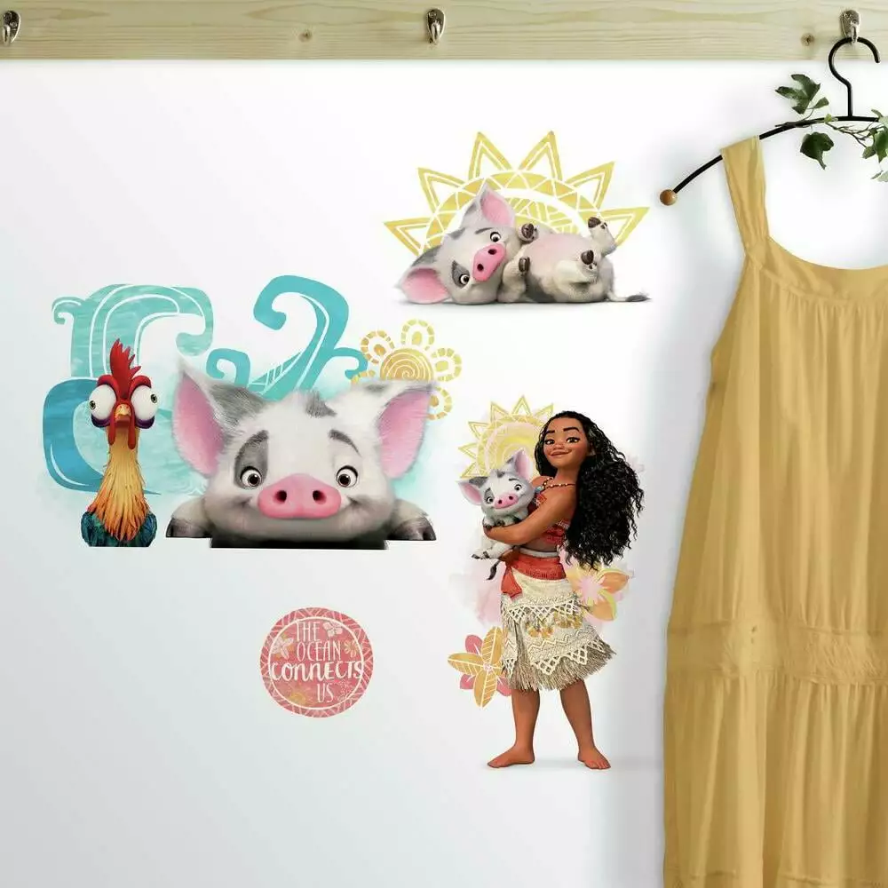 Disney Moana and Friends Peel and Stick Wall Decals Kids Room Decor RoomMates
