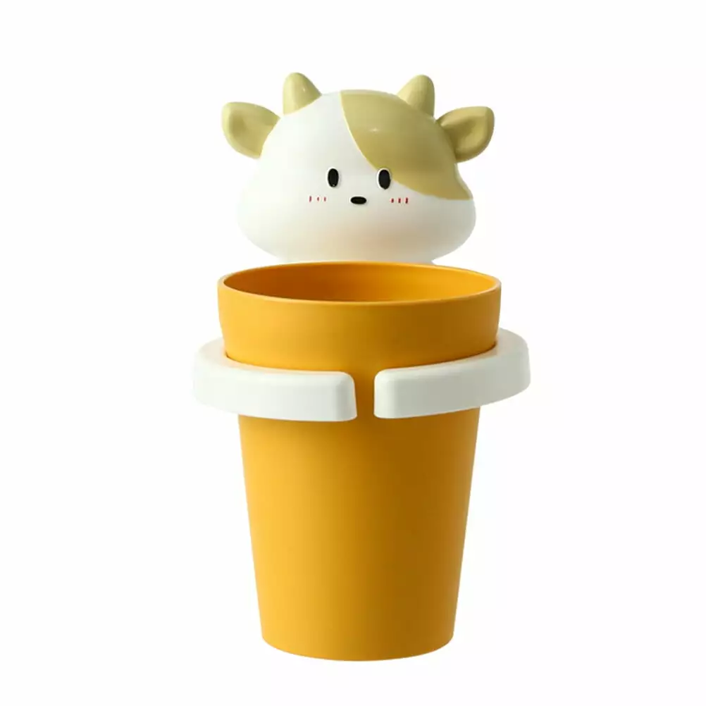 HOMEMAXS Cartoon Cow Gargle Cup Wall Toothbrush Cup Toothbrush Holder Children Gargle Cup