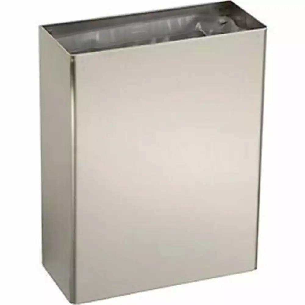 Bobrick TimelessSeries Stainless Steel Wall Mount Trash Can 6.4 Gallon