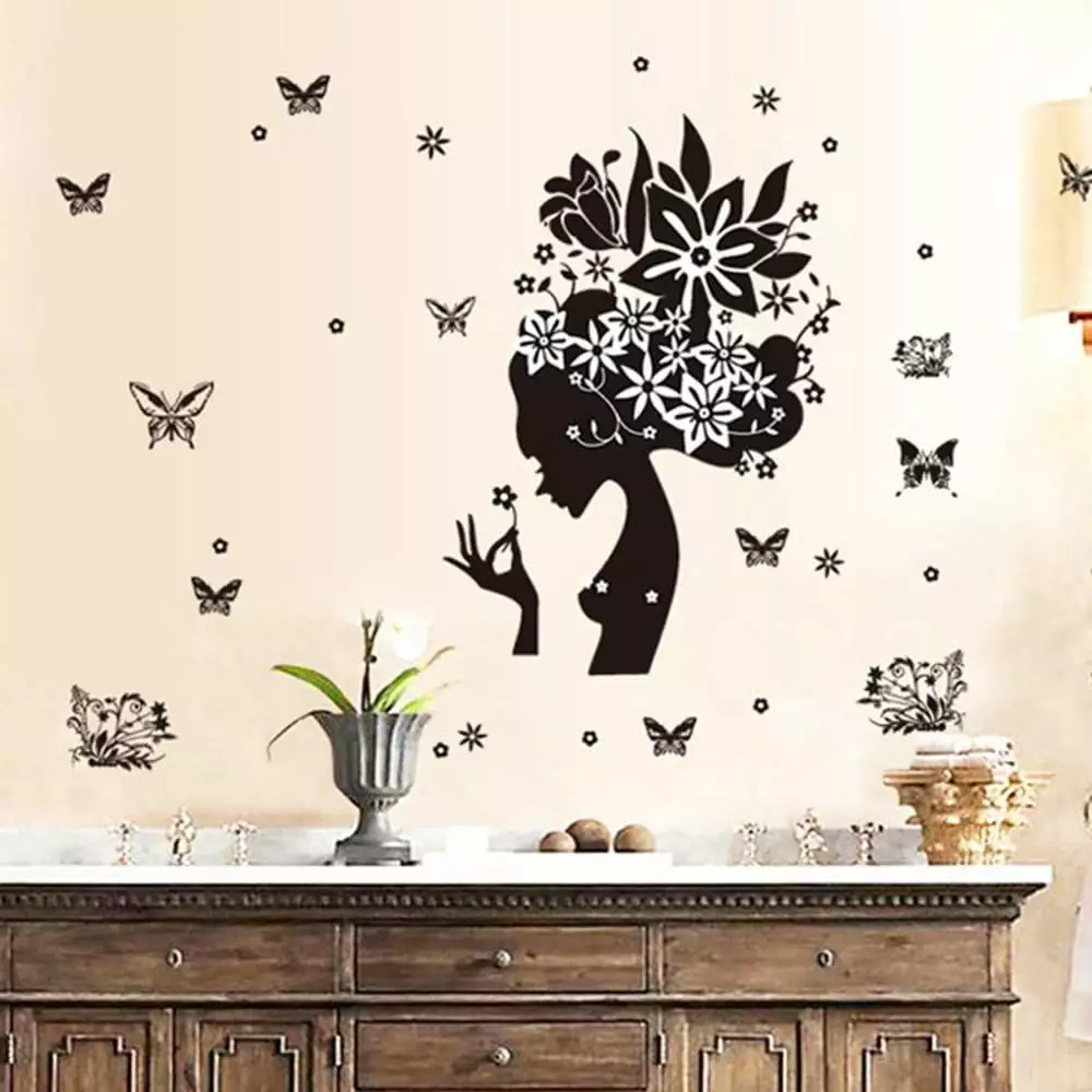 10 Pcs Beautiful Girl Wall Decals Removable Wall Decor Art Stickers LengedHope