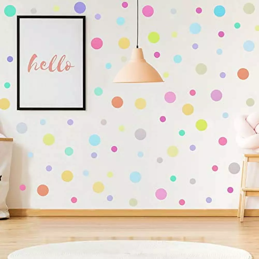 288 Pieces Polka Dots Wall Stickers Large Round Polka Dot Confetti Wall Decals Outus