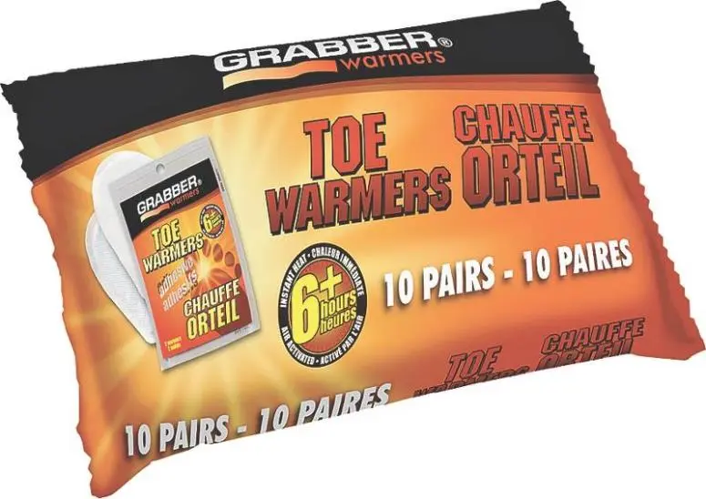 Grabber TWEF10 Adhesive Toe Warmer 10 Pairs Cold Weather Outdoor Activities