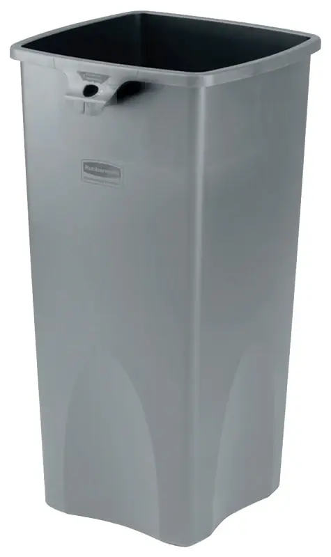Rubbermaid Untouchable FG356988GRAY Waste Basket, 23 gal Capacity, Plastic, Charcoal