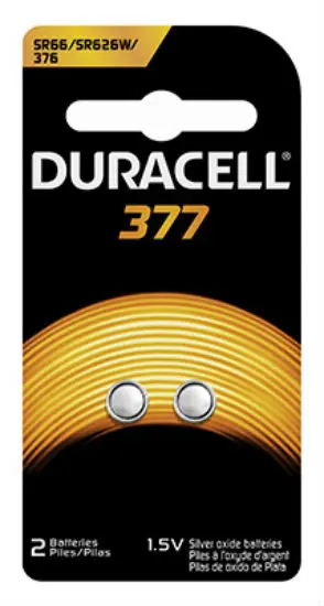 Duracell 67848 Silver Oxide Watch Battery 377 1.5 Volt 2 Pack
