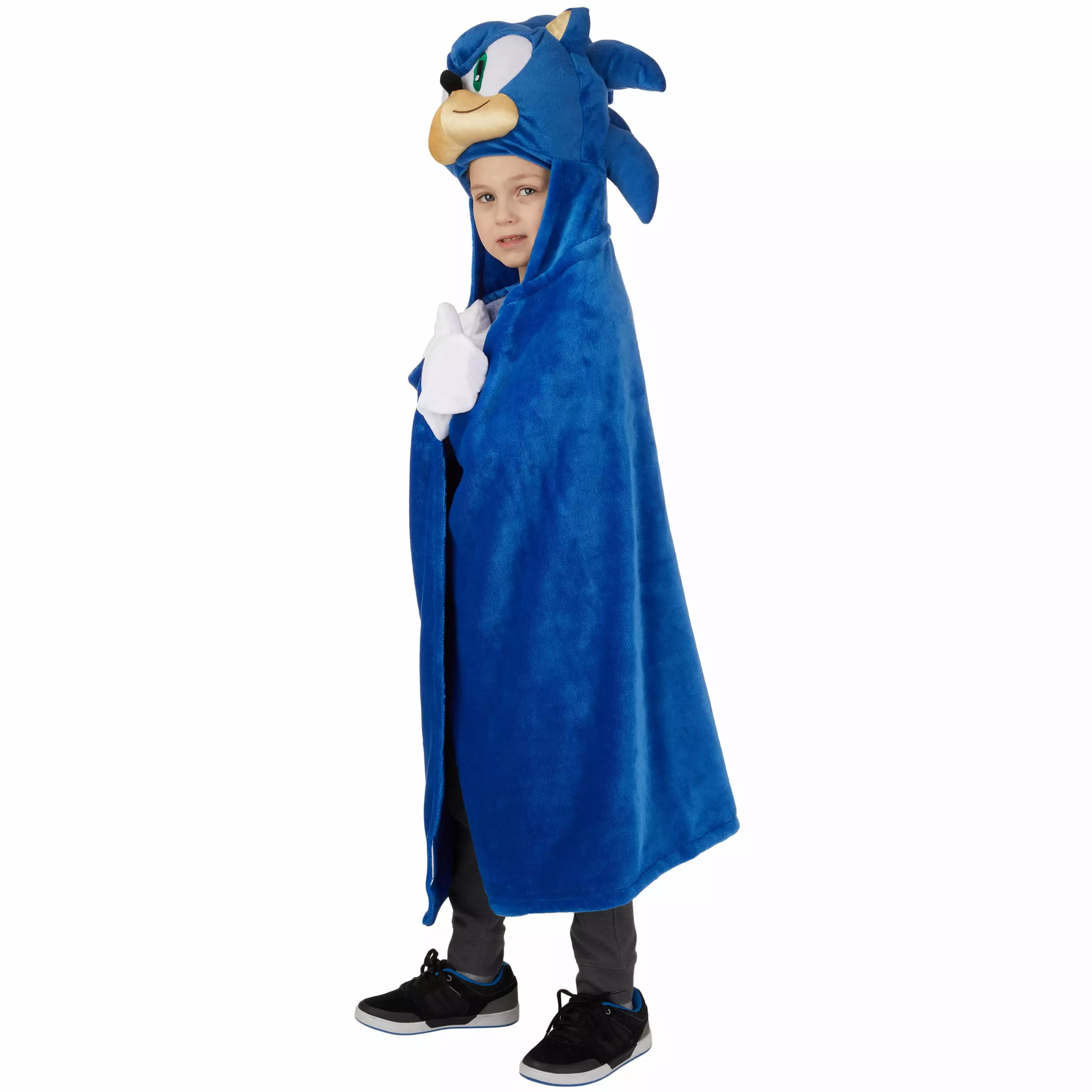 Sonic Kids Hooded Throw Wearable Plush Blue