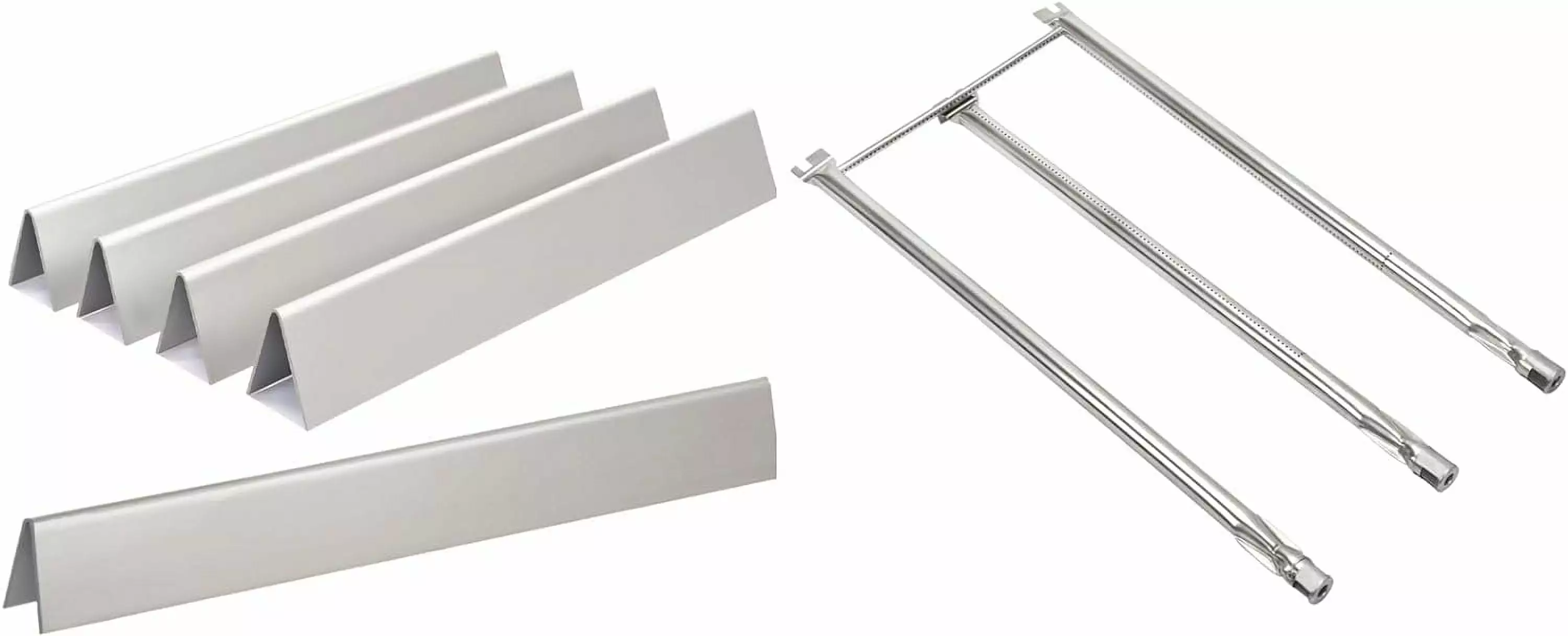 7536 7508 Gas Grill Replacement Burner Tube Kit and Stainless Steel Flavorizer Bars Weber Spirit E310 320 ( Side Mounted C...