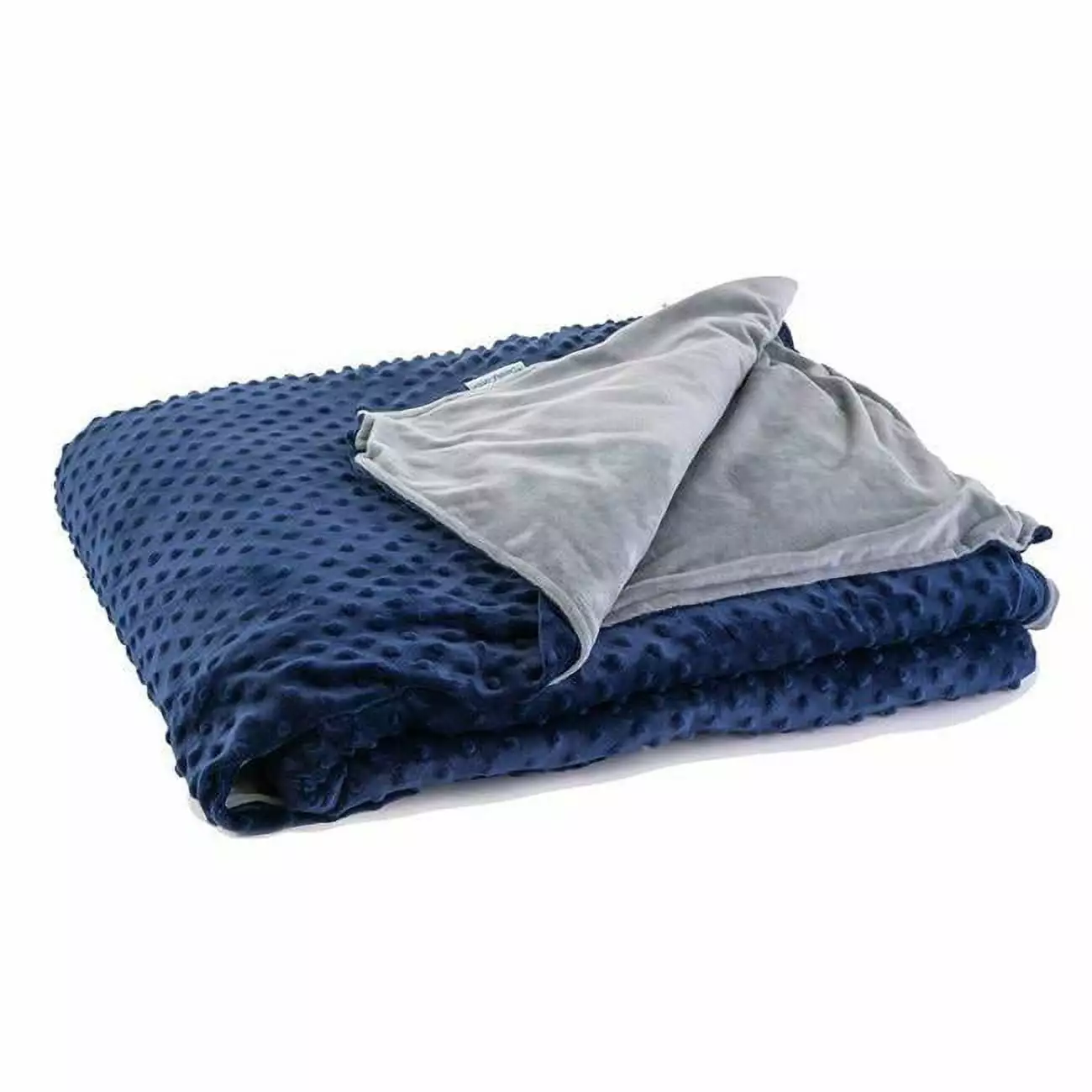 Density Ease DCWB4060-10-GRYBLUMDC-WS 41x60 Inches 10 lbs Kids Weighted Blanket Minky Cover Navy & Gray DensityComfort