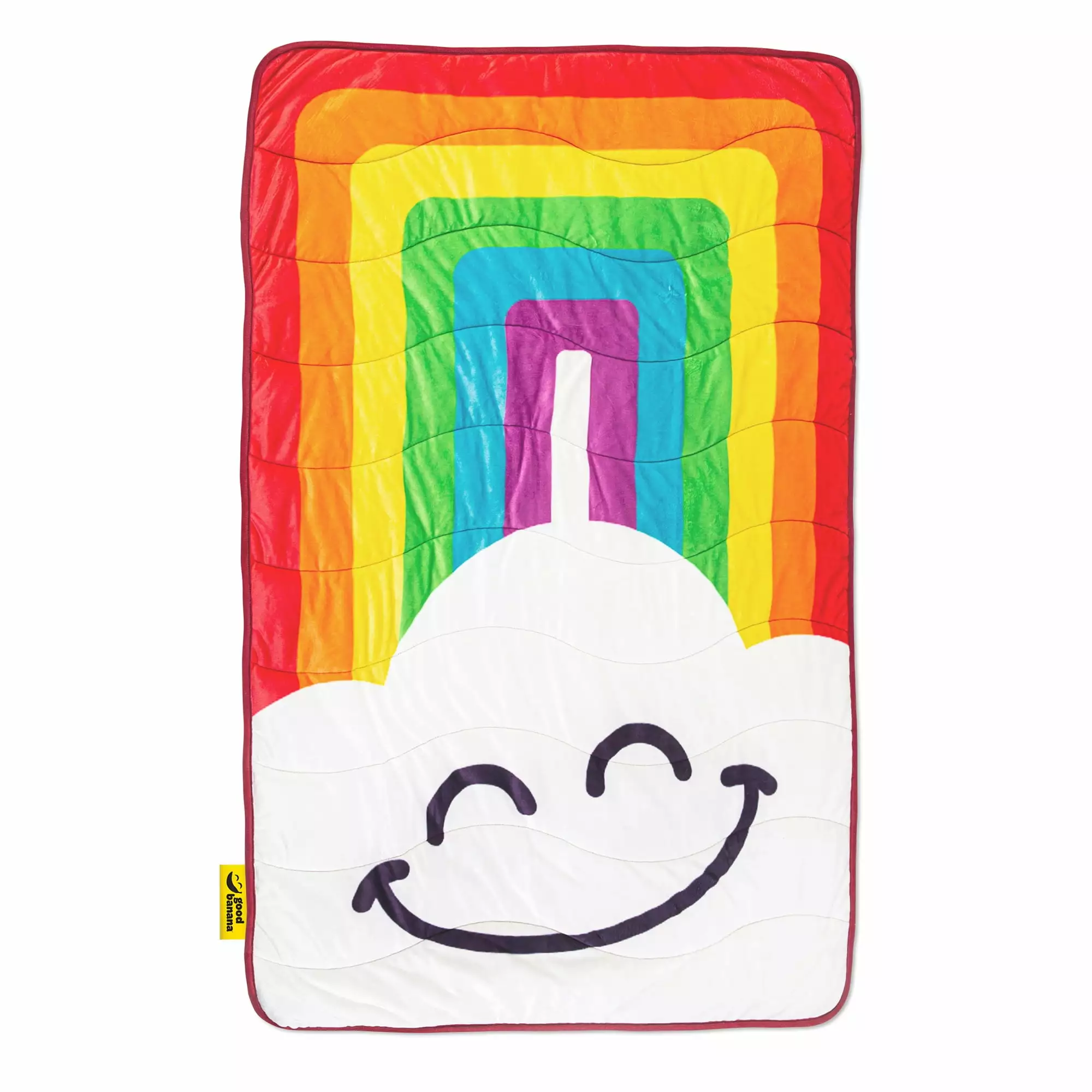 Good Banana Kids' Rainbow Weighted Blanket 5 lbs Cozy Thick Soft Cloud-Like Coral Fleece