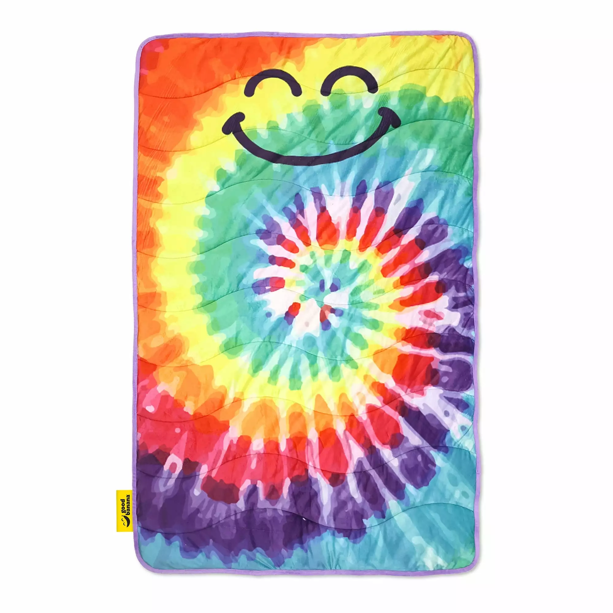 Good Banana Kids Tie Dye Weighted Blanket Cozy Thick Soft Cloud-like Coral Fleece 5 lbs