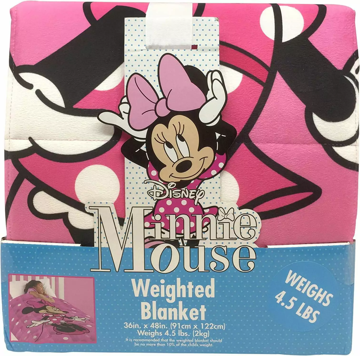 Disney Minnie Mouse 4.5 Pounds Weighted Blanket Kids and Adults Jay Franco