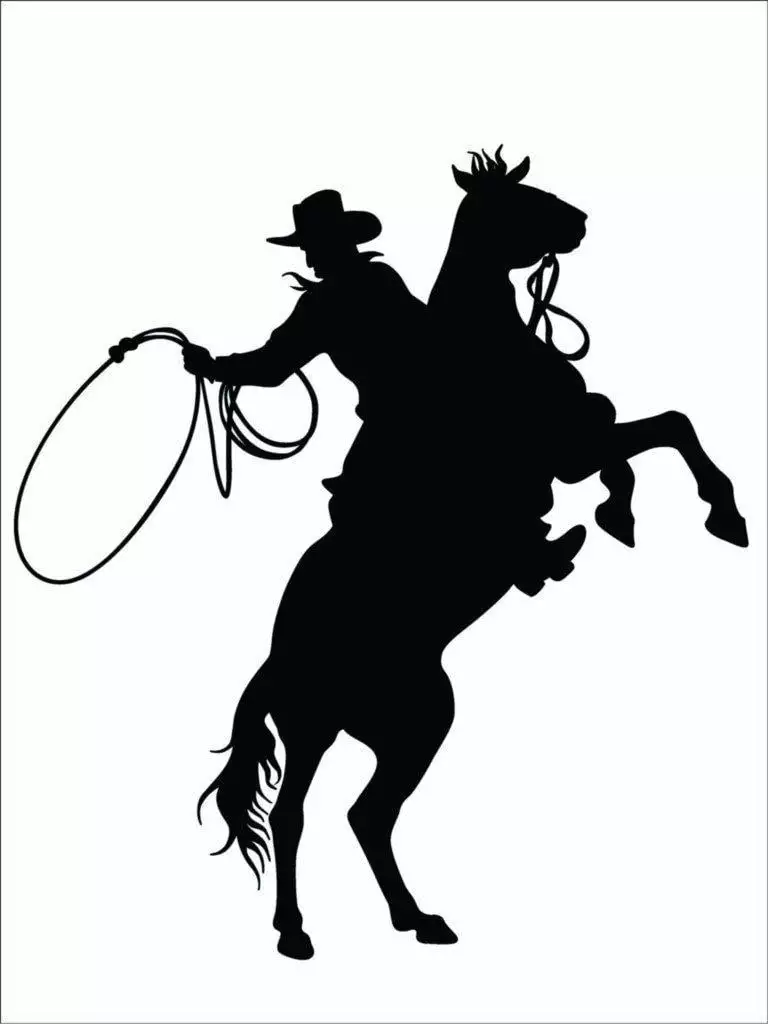 Customized Wall Decal Cowboy Horse Western Animal 20X20 Vinyl Wall Art Home Decor Design With Vinyl