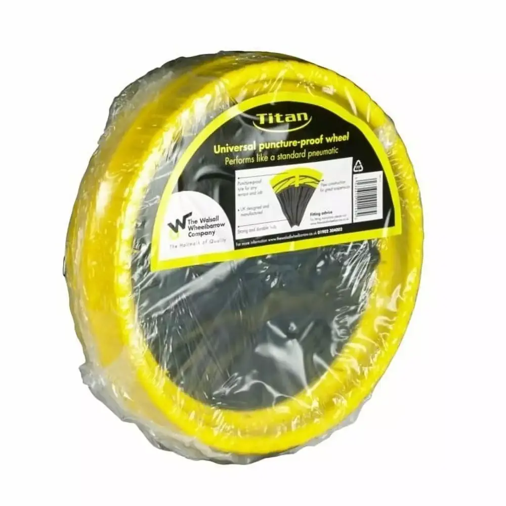 Walsall Wheelbarrows Universal Puncture Resistant Wheelbarrow Wheel Heavy Duty Replacement Wheel Outdoor Use Synthetic
