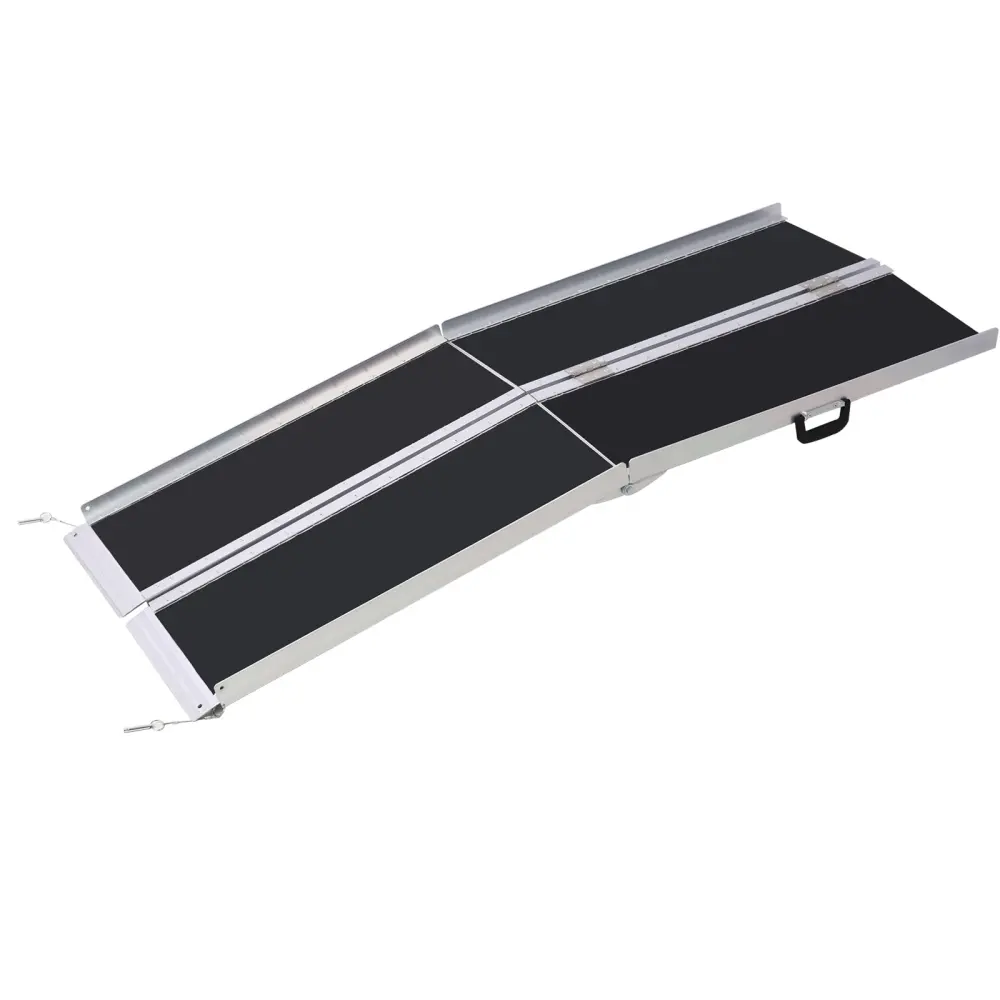 5Ft Aluminum Wheelchair Ramp - Portable and Collapsible Threshold Ramp Travel g-h