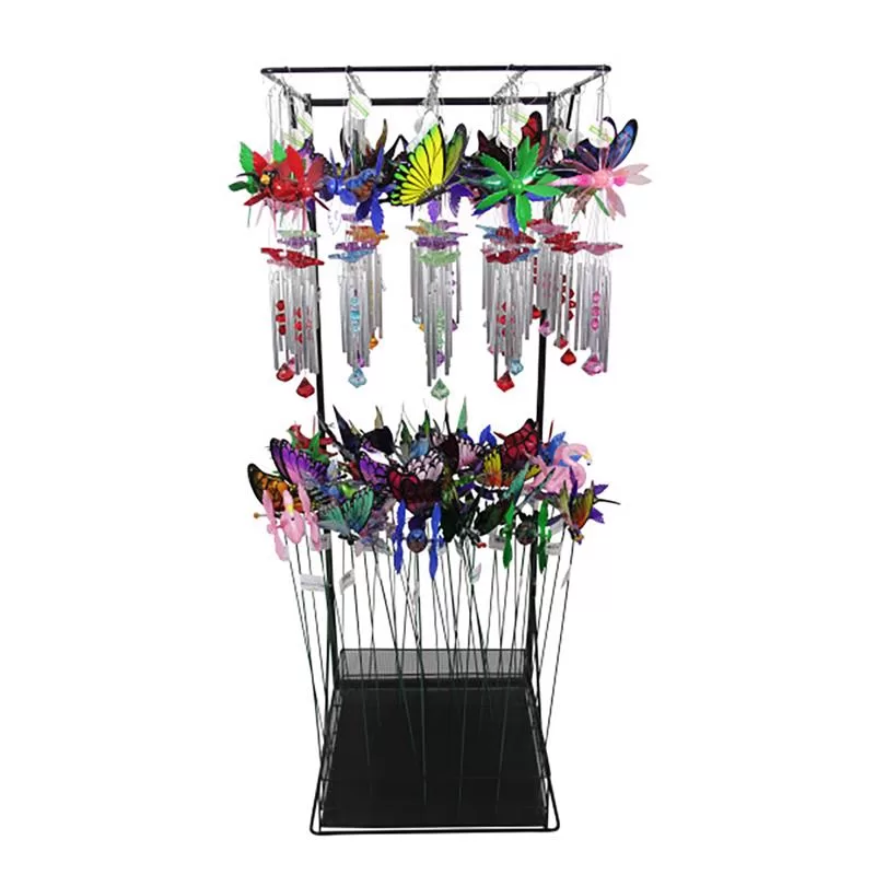 Exhart 05043 WindyWings Assorted Color Plastic Wind Chime Outdoor Decor
