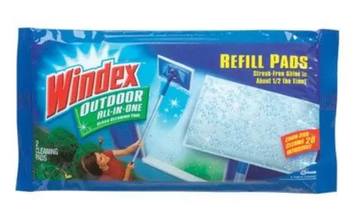 Windex 70118 Outdoor All--One Pads Refill Pack 2 Window Cleaning