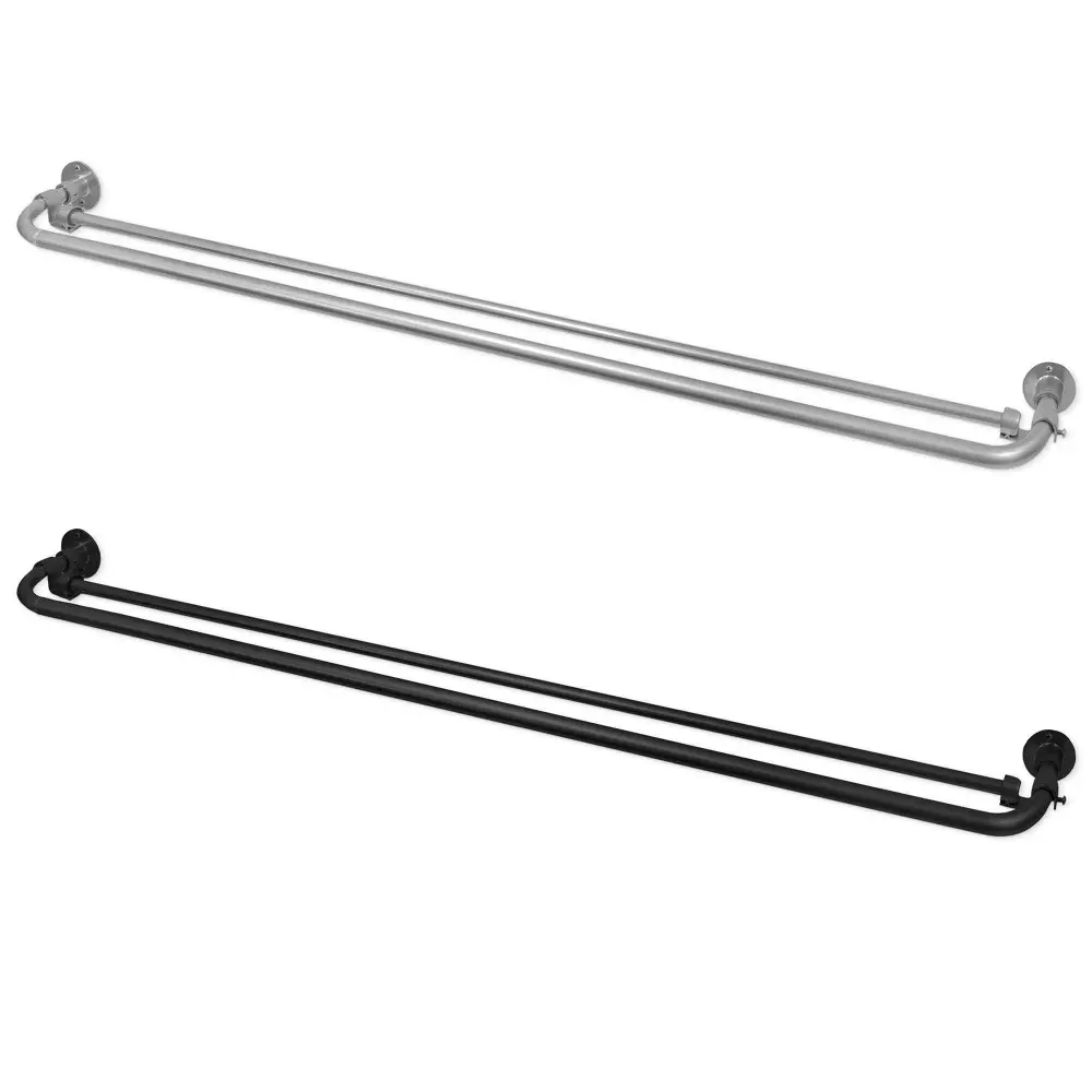 Blackout Twofold Curtain Rod Extendable from 48" to 86", Choice Colors