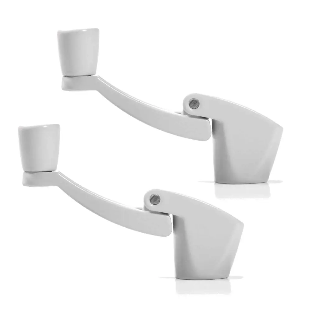 Fold-Away-Handle Window Cranks Ivory (2 Units)