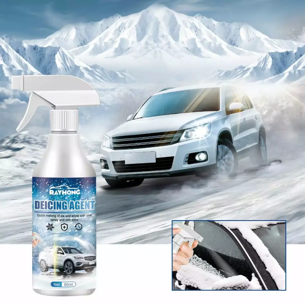 Qepwscx 60ml Windshield Spray Icer Remover Winter Defrosting Liquid Snow Melting Free