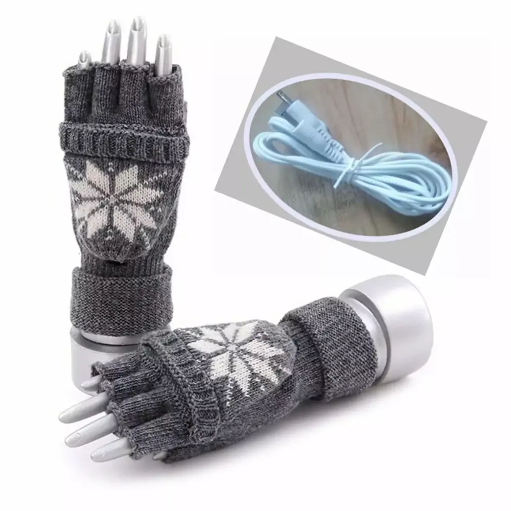 Bcfsvew Electric Heated Gloves Outdoor Winter Warmer Leather Rechargeable Li-ion Battery Reel Mower Bag