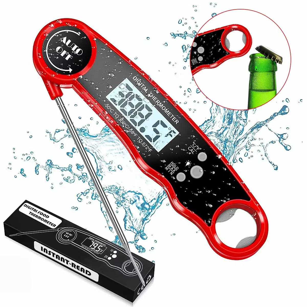 Exercise N Play Meat Thermometer Digital Instant Read Wireless Cooking Thermometer Kitchen BBQ