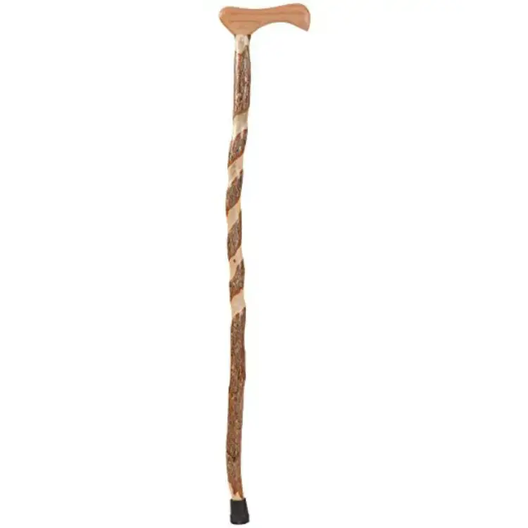 Brazos Twisted Sassafras Walking Cane - 37 Inch Lightweight Design