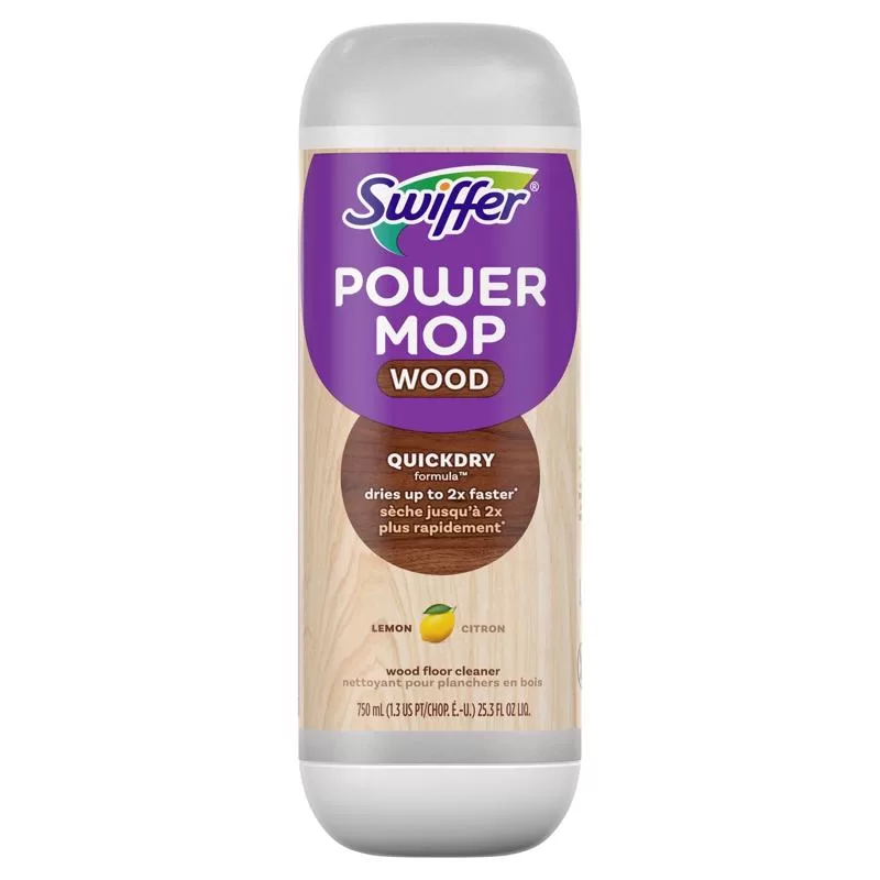 Swiffer Power Mop Wood Cleaner Lemon Scent 25.3 oz Hardwood Floors