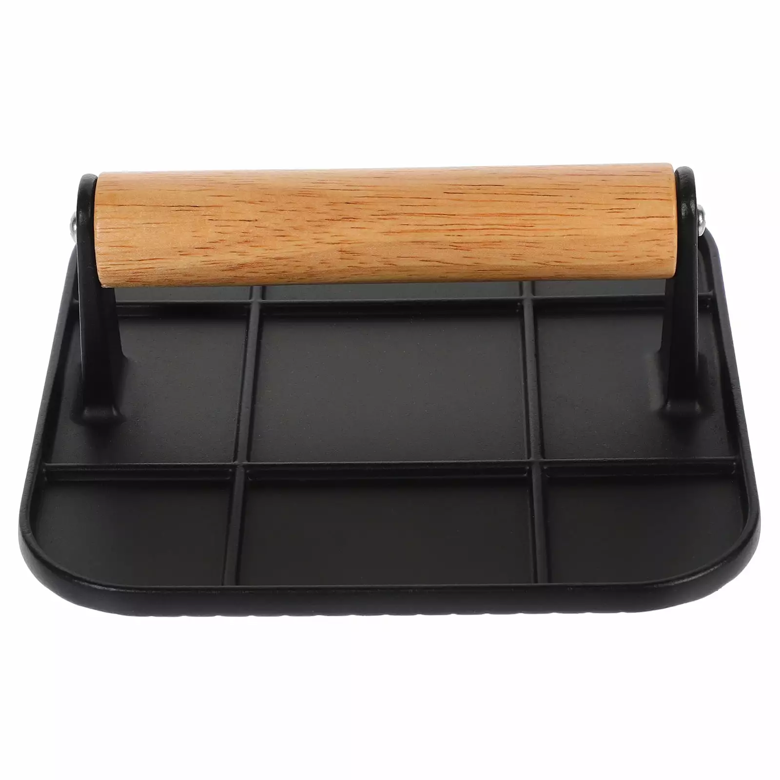 Tools Bakery Grill Set Utensils Baking and Frying Plate Burger Patty Press Hamburger Round Wood Tanom